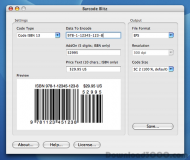 Barcode Blitz Mac OS X screenshot